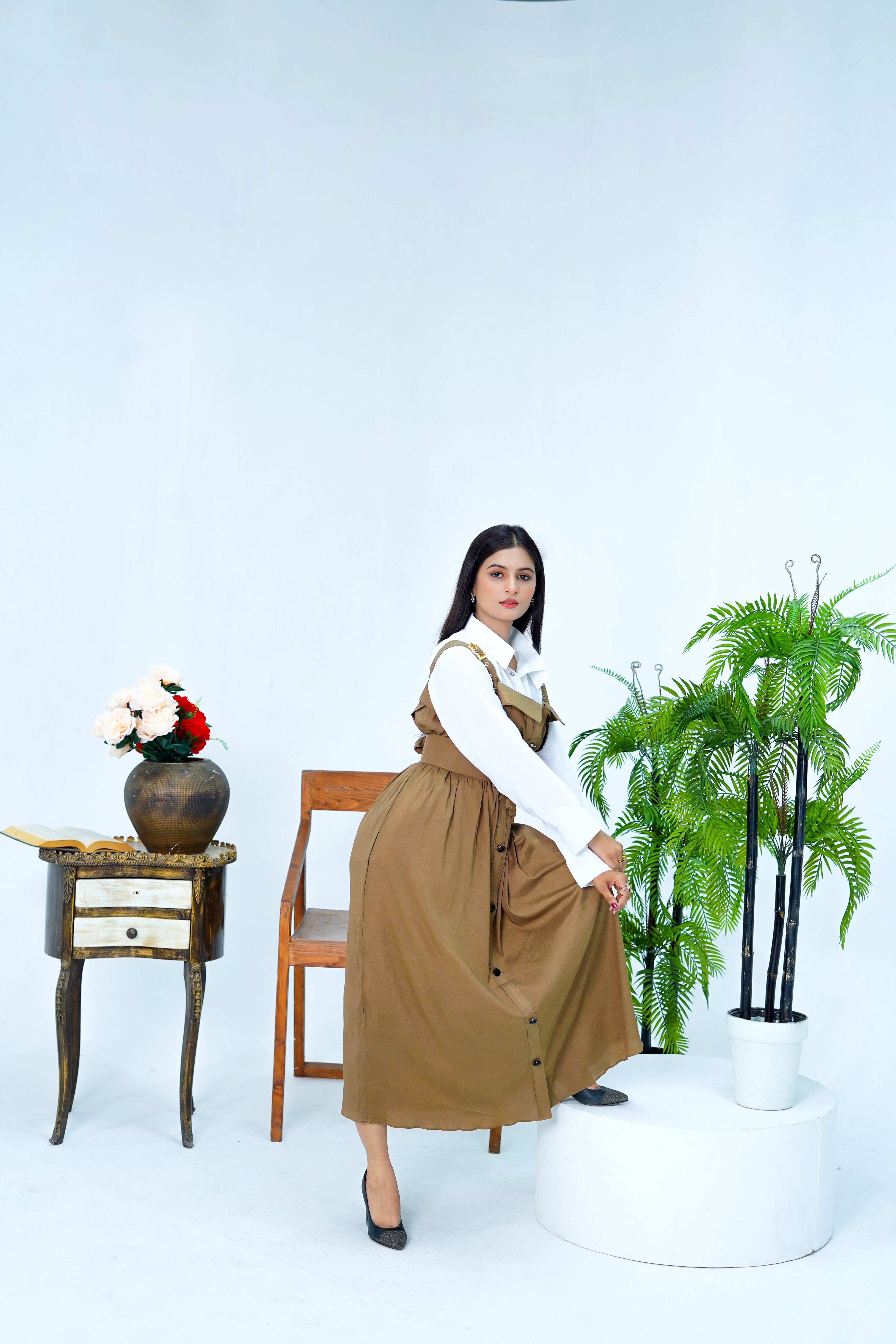 Butterfly Romper Maxi Western Style