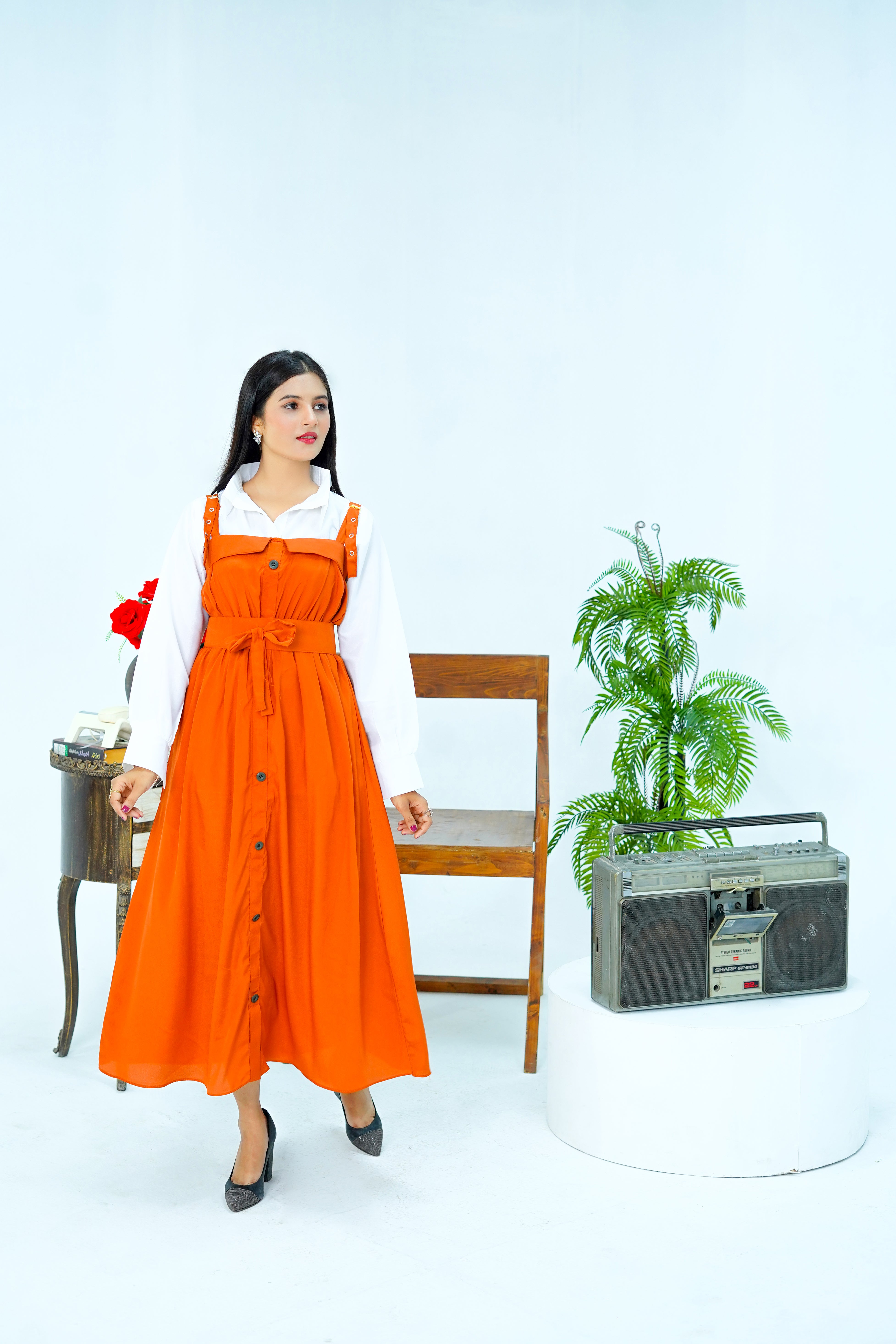 Butterfly Romper Maxi Western Style