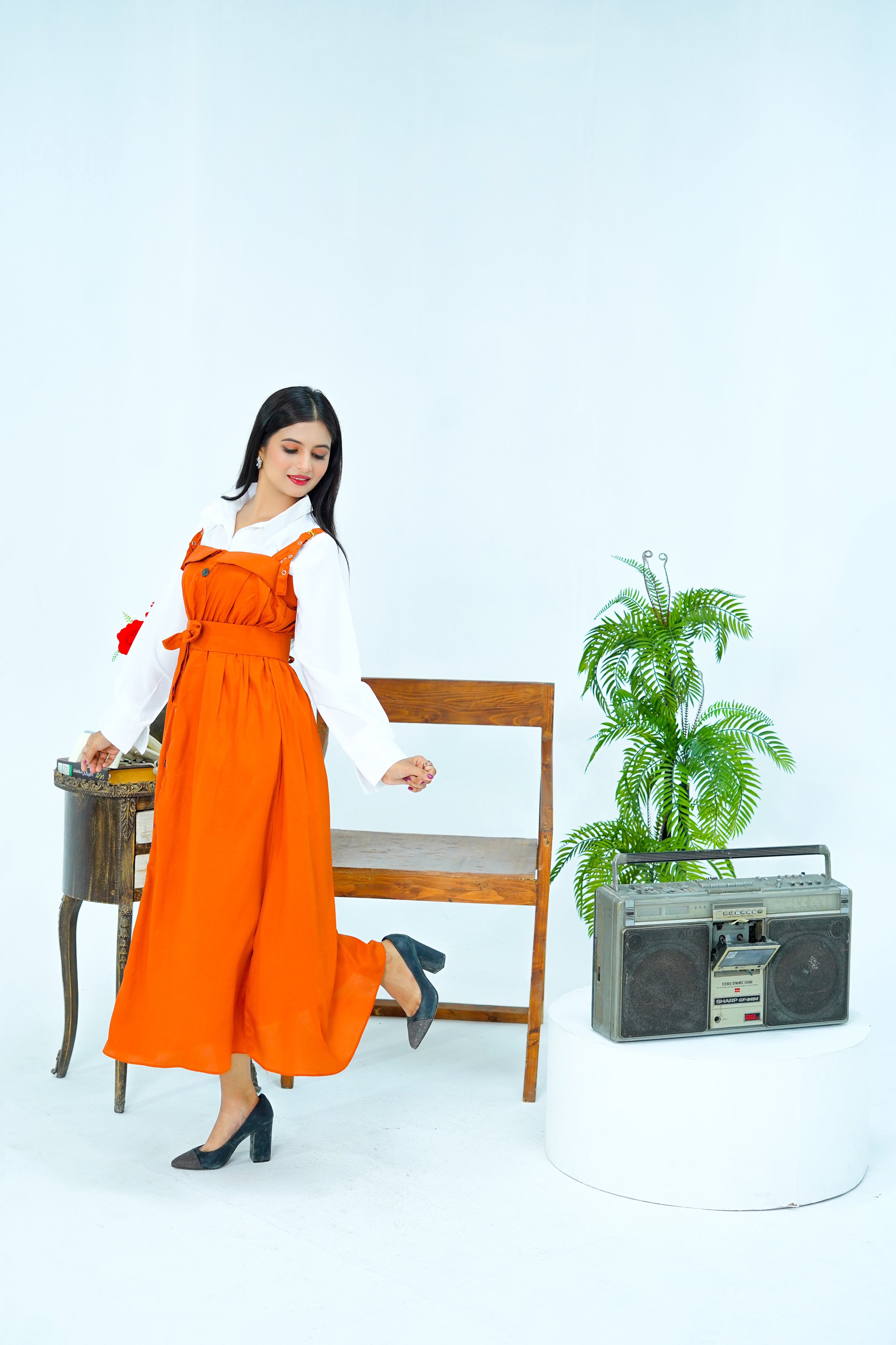 Butterfly Romper Maxi Western Style