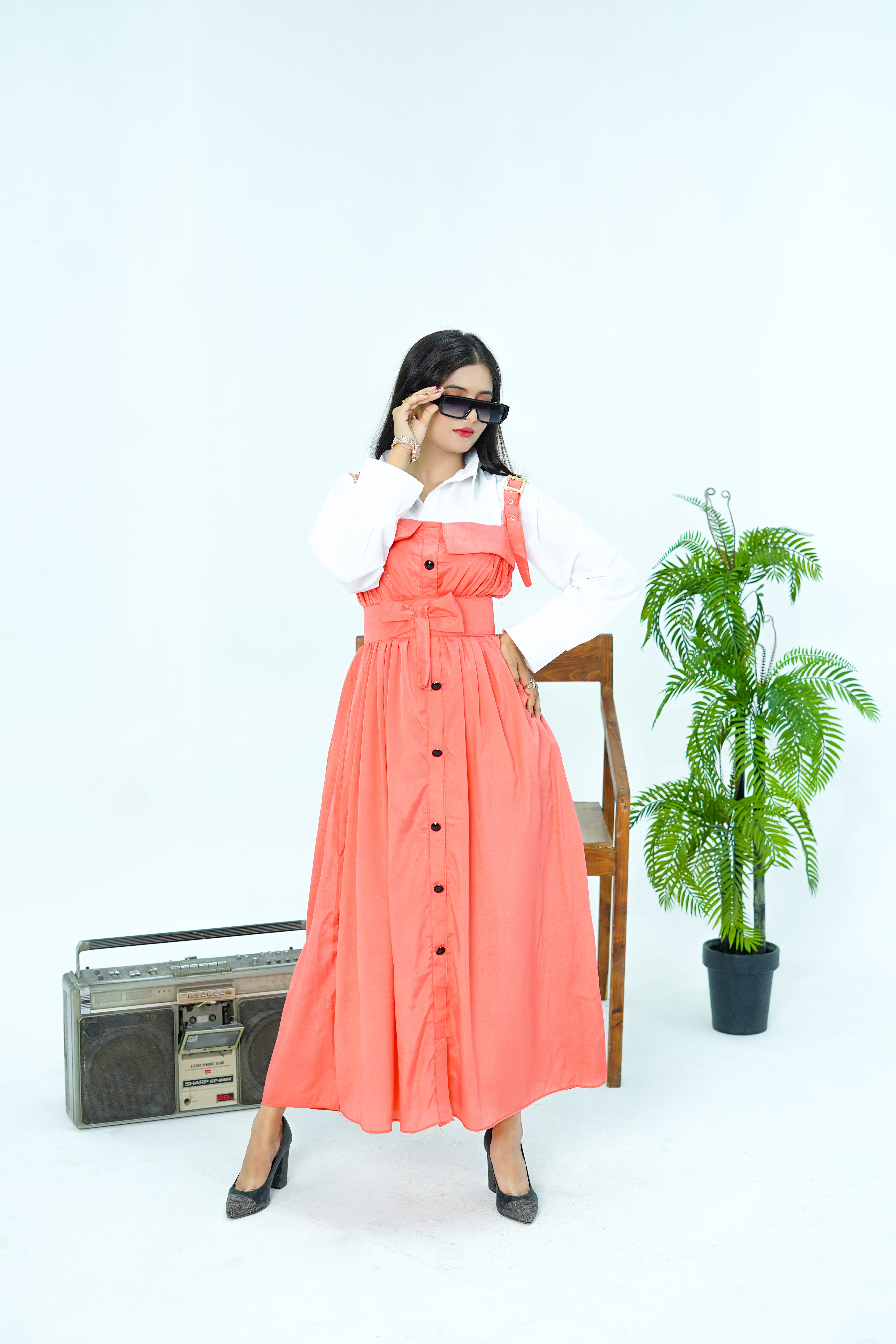 Butterfly Romper Maxi Western Style