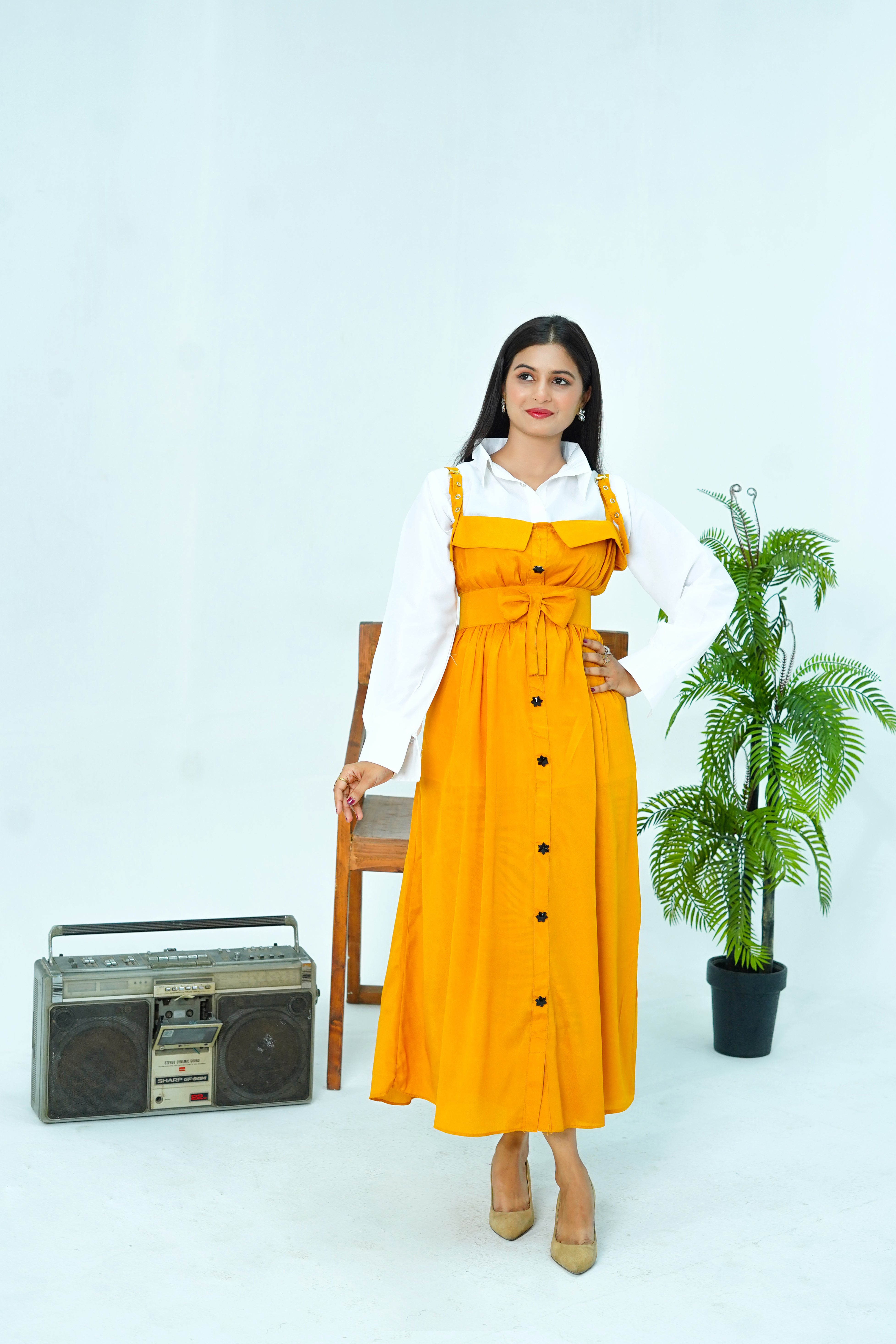 Butterfly Romper Maxi Western Style