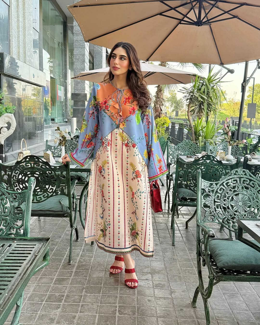 SUNSET BLOOM Co-Ord Set – Silky Lawn 2-Piece (