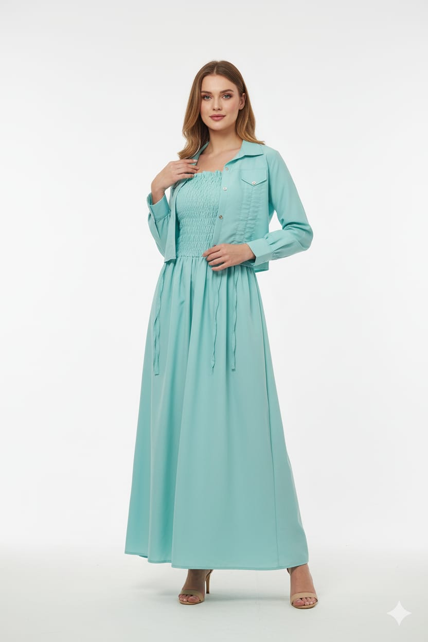 Western Smoking Coat Maxi